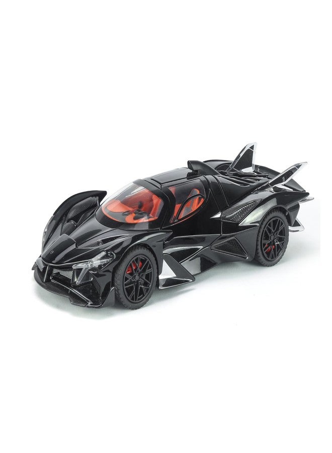 SASBSC Toy Cars Apo Project EVO Model 1:32 Metal Diecast Car Toys with Light and Sound Pull Back Car for 3 4 5 6 7 Year Old Boys (Black) - Image 1